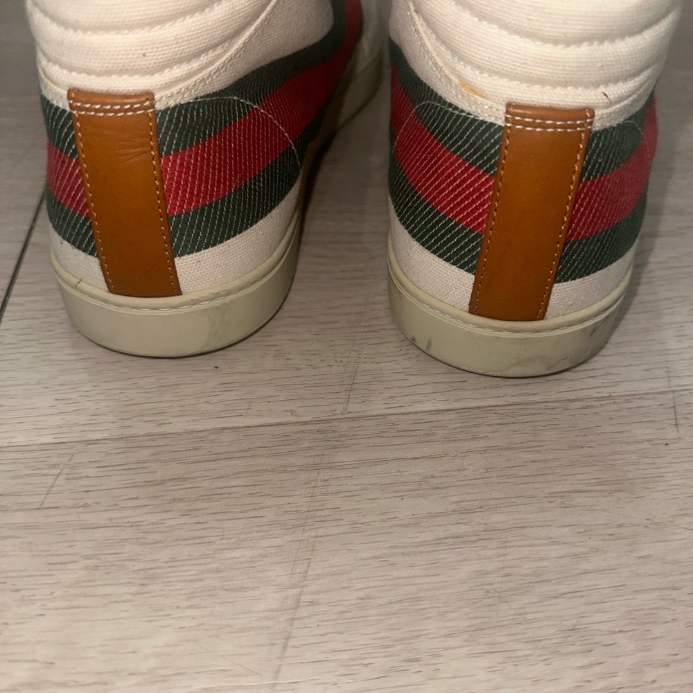 Gucci Men’s Canvas High-Top Sneakers - Picture 8 of 11